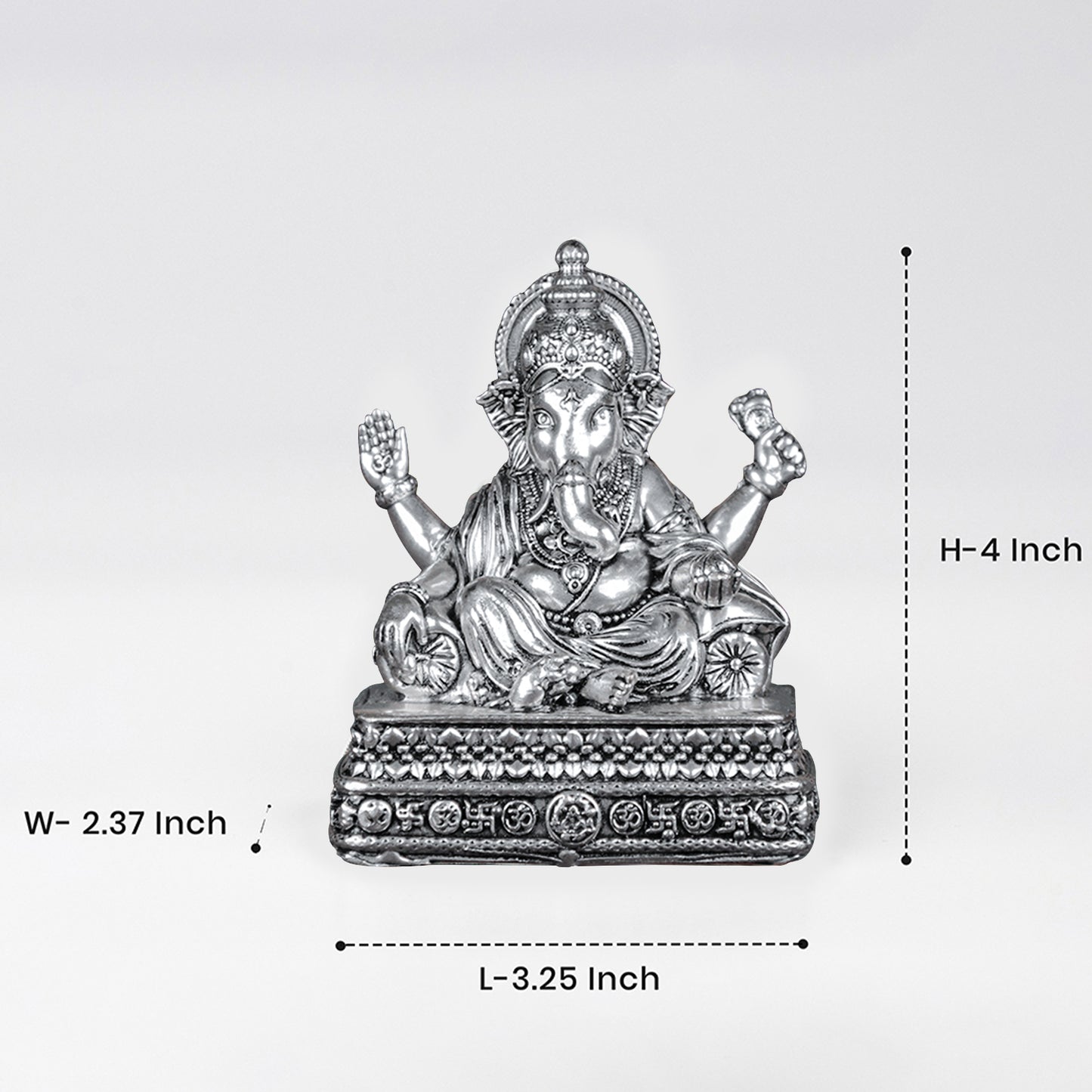 Brass Vinayaka Statue Silver Plated