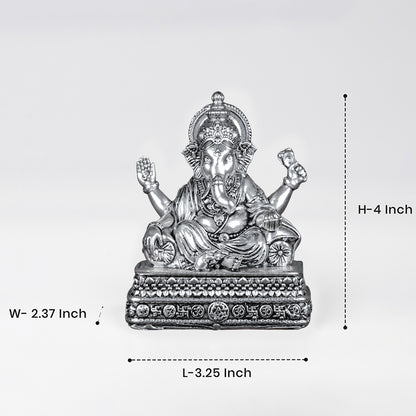 Brass Vinayaka Statue Silver Plated