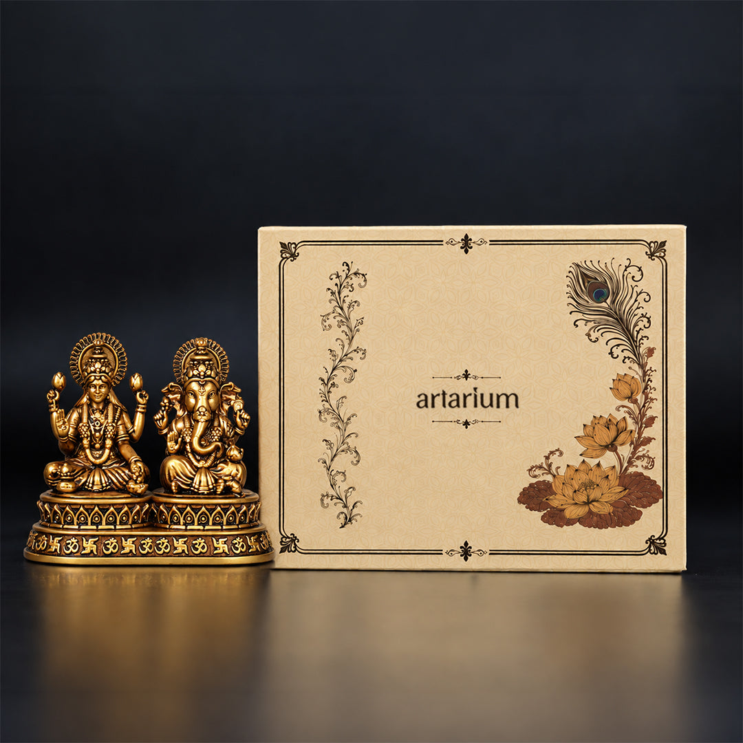 Dhan-Siddhi Laxmi Ganesha Idol With Premium Packaging 