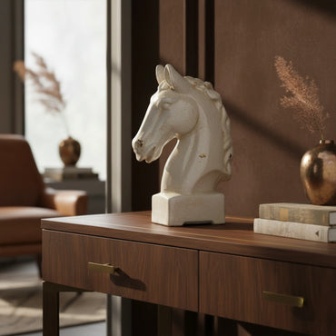 White Knight - Ceramic Horse Statue