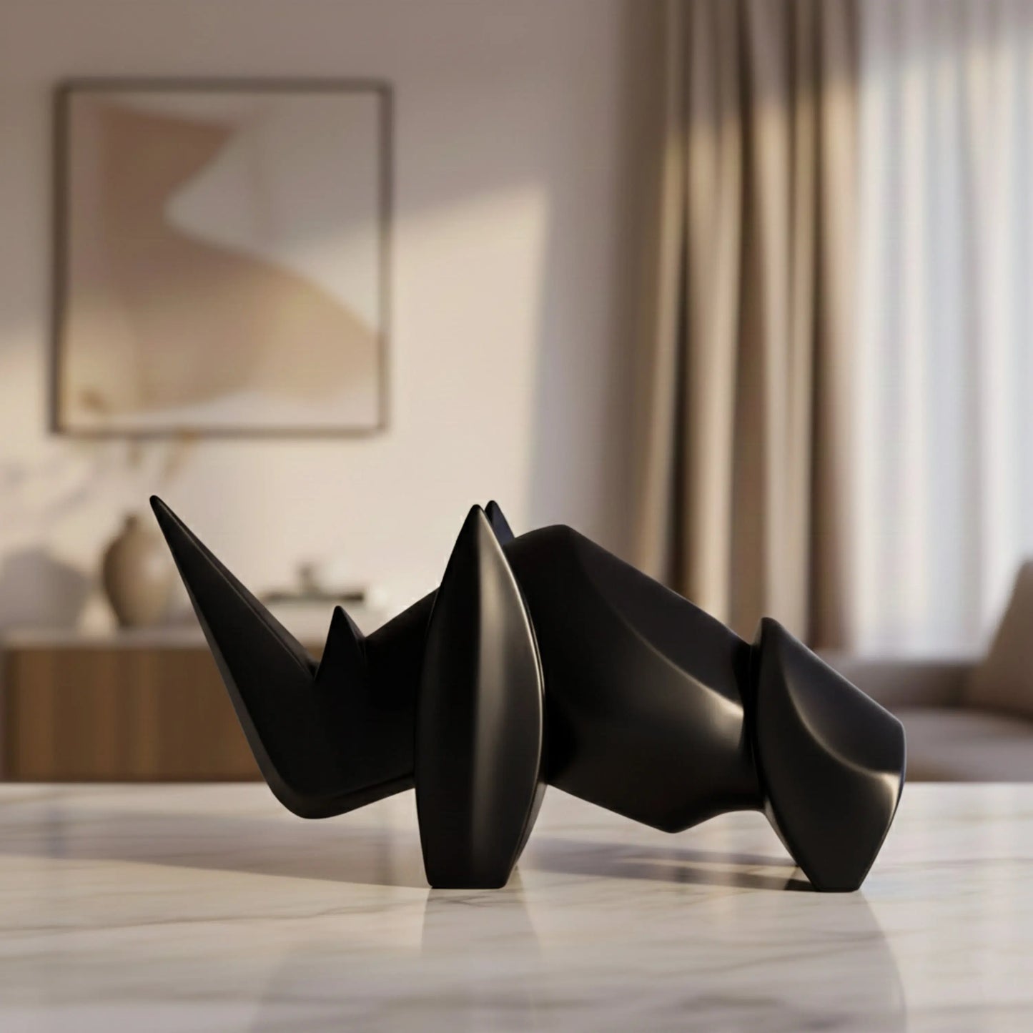 Abstract Art Rhino Figurine