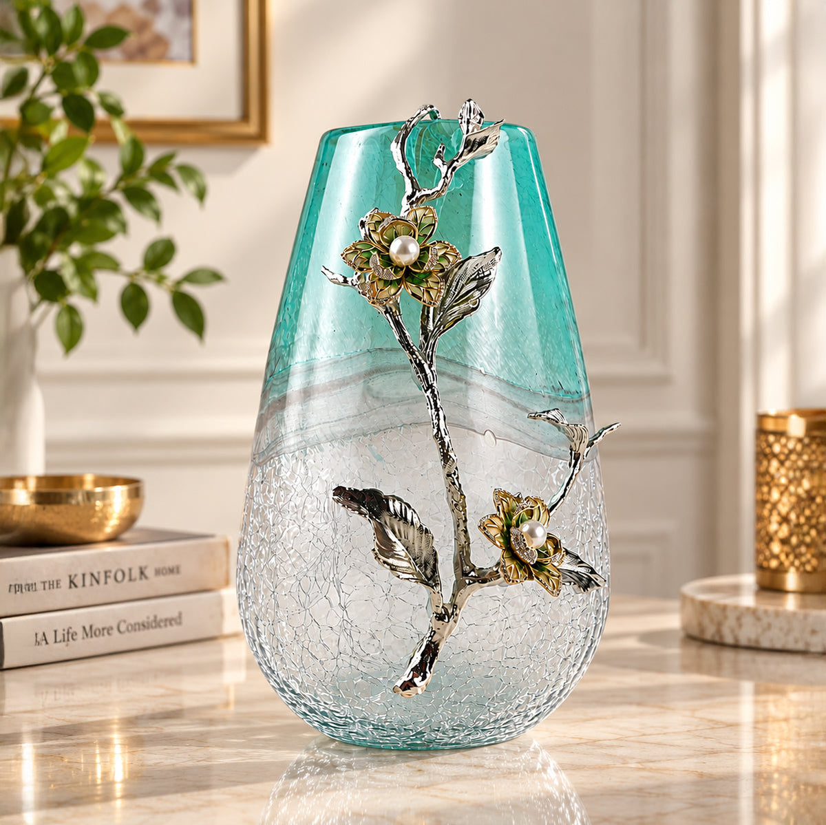 Biophilic Glass Flower Vase 