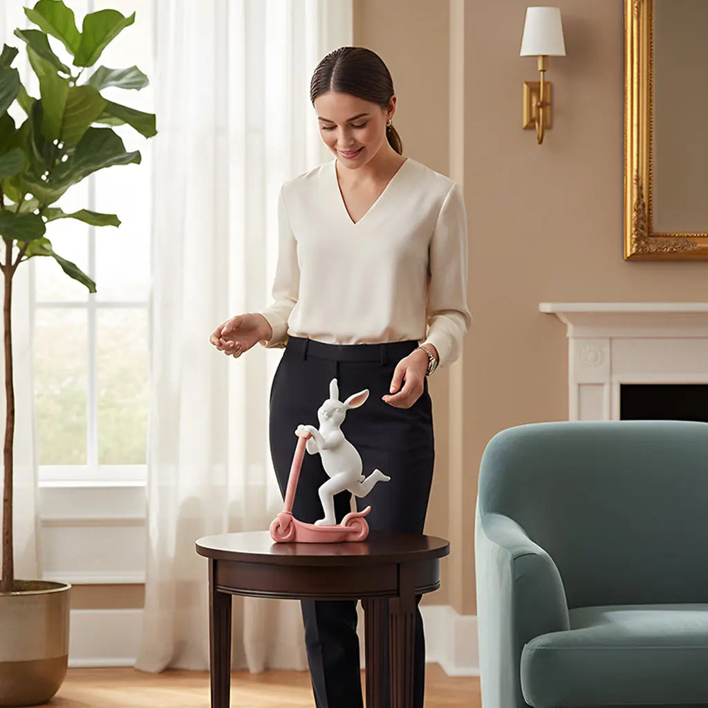 Whiskers in the Wind - Bunny Figurine