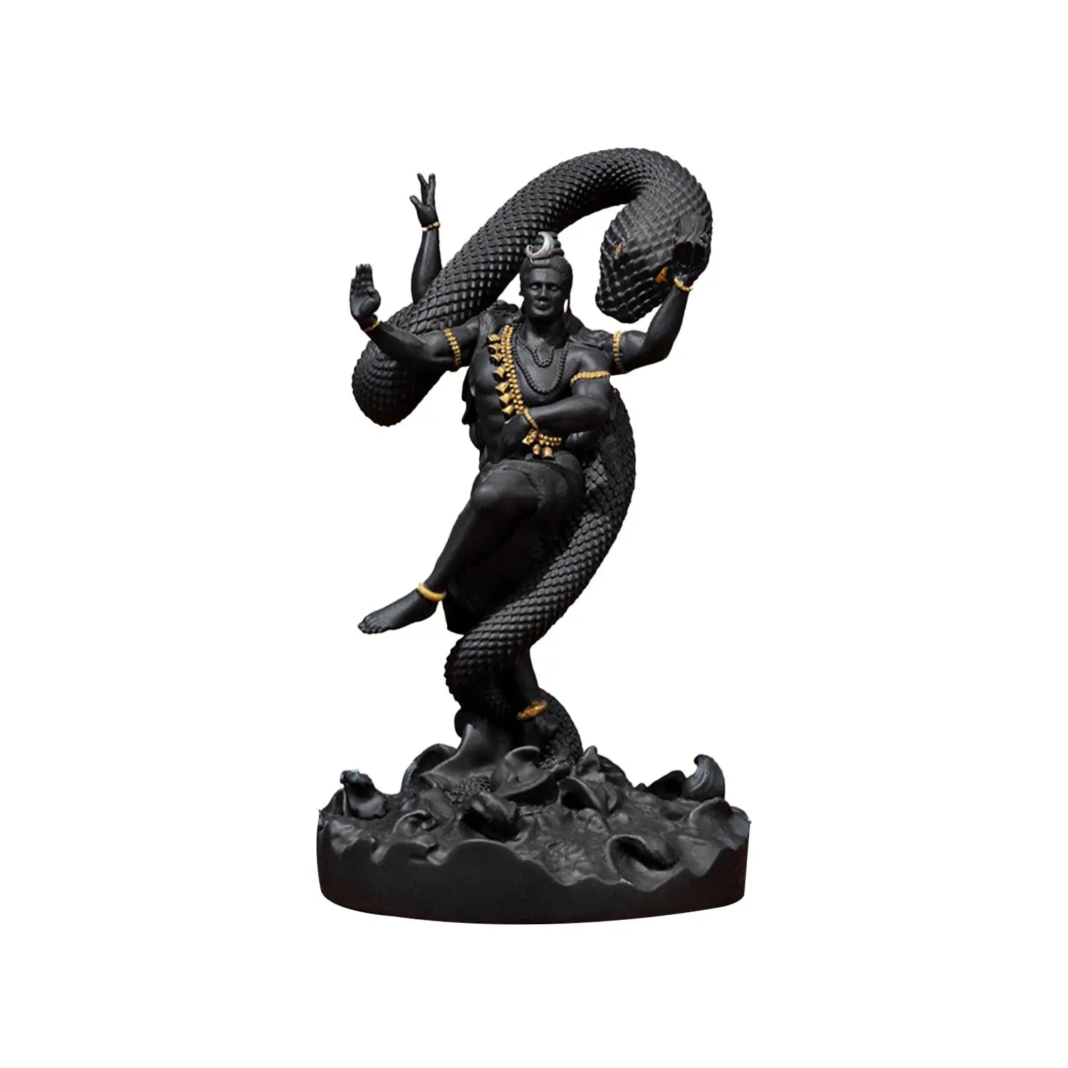 Mystical Shiva Black With Golden Ornaments