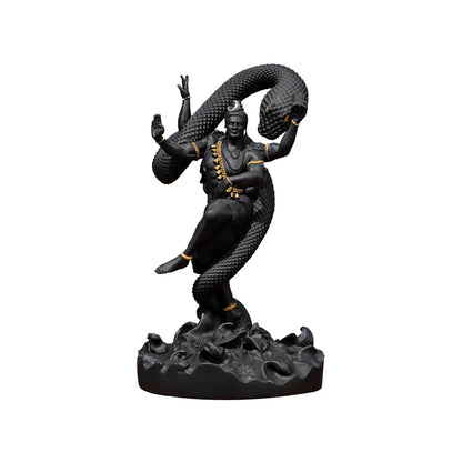 Mystical Shiva Black With Golden Ornaments