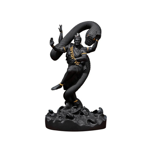 Mystical Shiva Black With Golden Ornaments