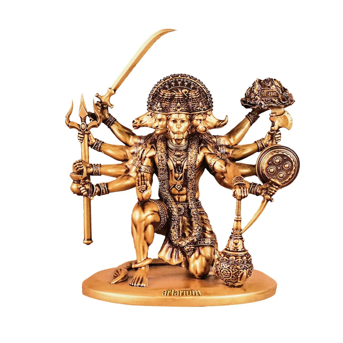 Sitting Panchmukhi Lord Hanuman Car Dashboard Idol