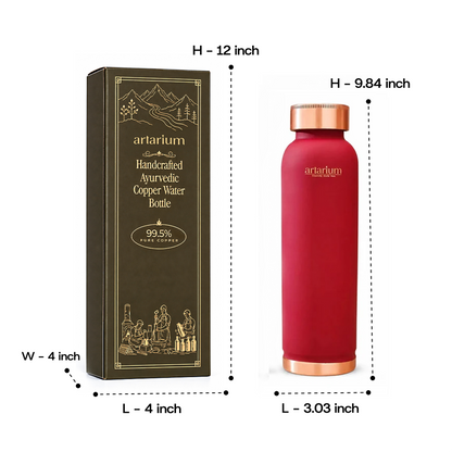 Copper Bottle 1-liter with Premium Packaging 