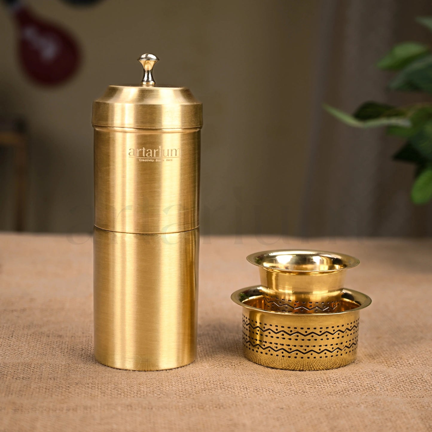 Brass Filter Coffee with Dabara Set theartarium