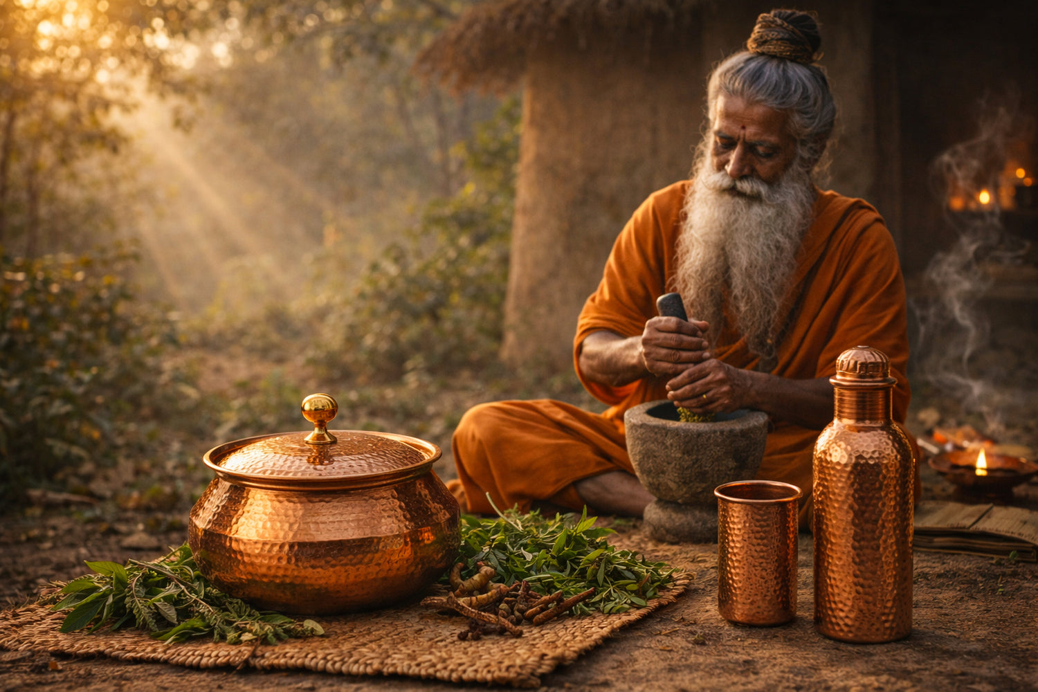 Copper Degchi with Lid