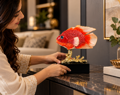 Saffron Crystal & Alloy Goldfish 