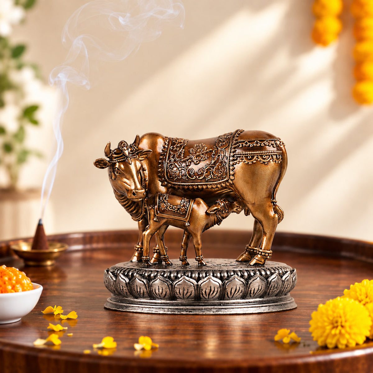Kamdhenu Cow Car Dashboard Idol 
