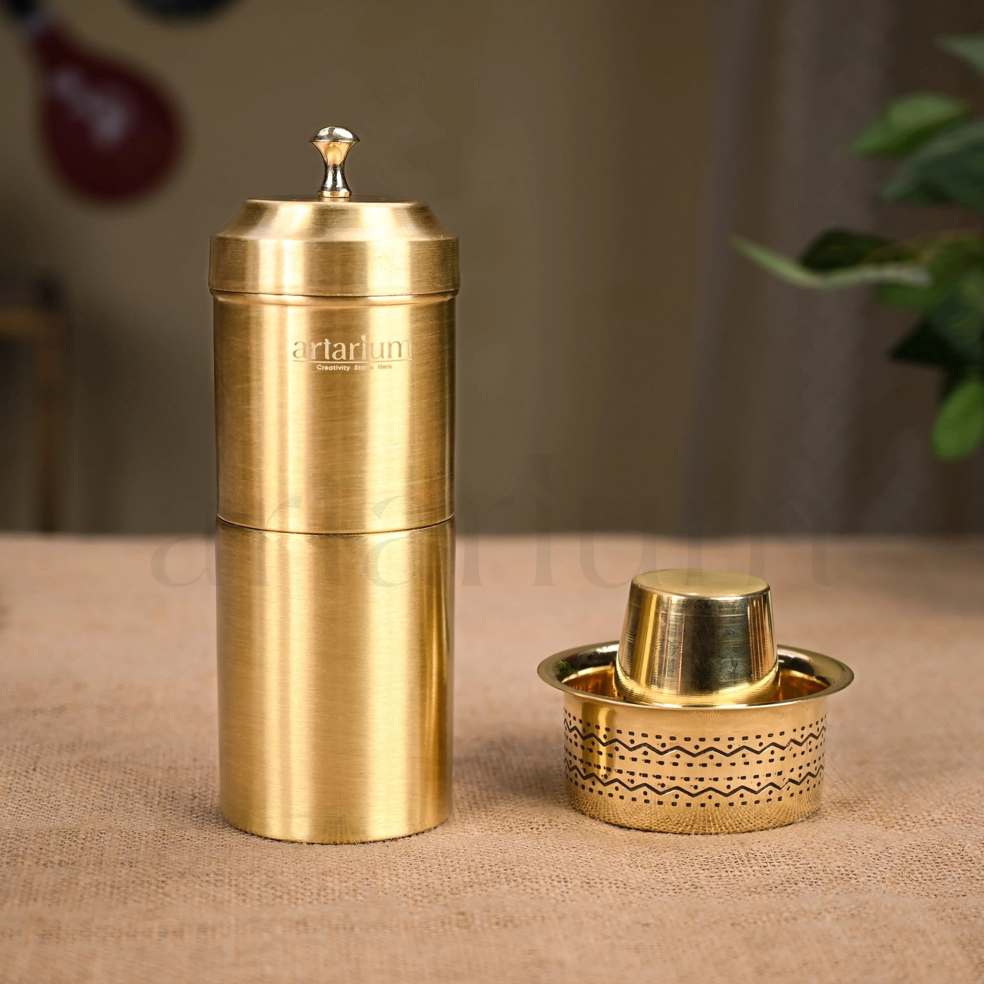 Brass Filter Coffee with Dabara Set theartarium