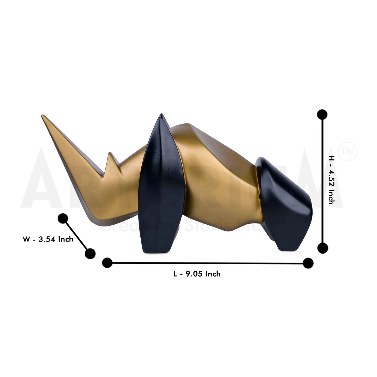 Abstract Art Rhino Figurine theartarium