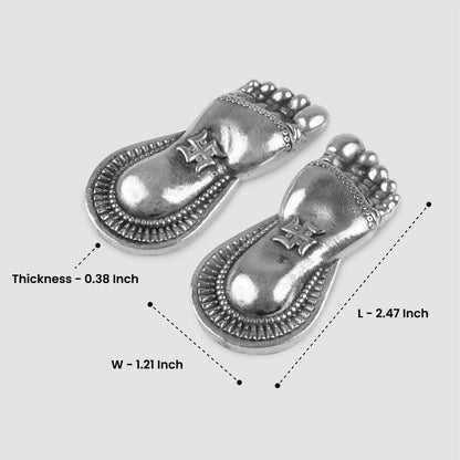 Laxmi Charan Paduka 10 - 12 Gm 999 Silver