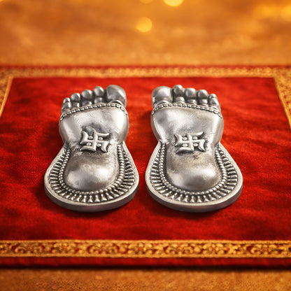Laxmi Charan Paduka 10 - 12 Gm 999 Silver
