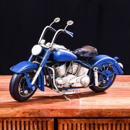 Blue Lightening Vintage Motorcycle theartarium