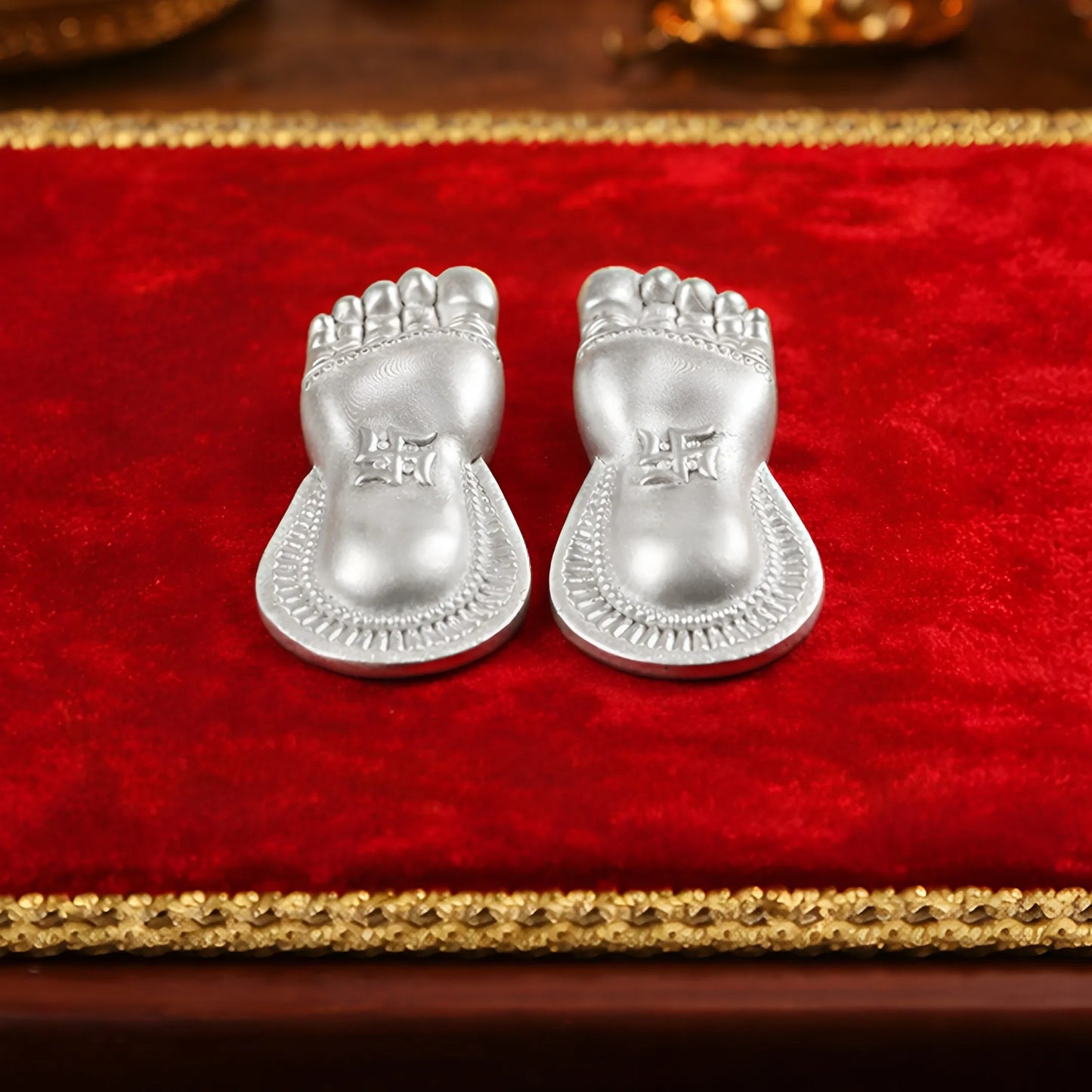 Laxmi Charan Paduka 10 - 12 Gm 999 Silver