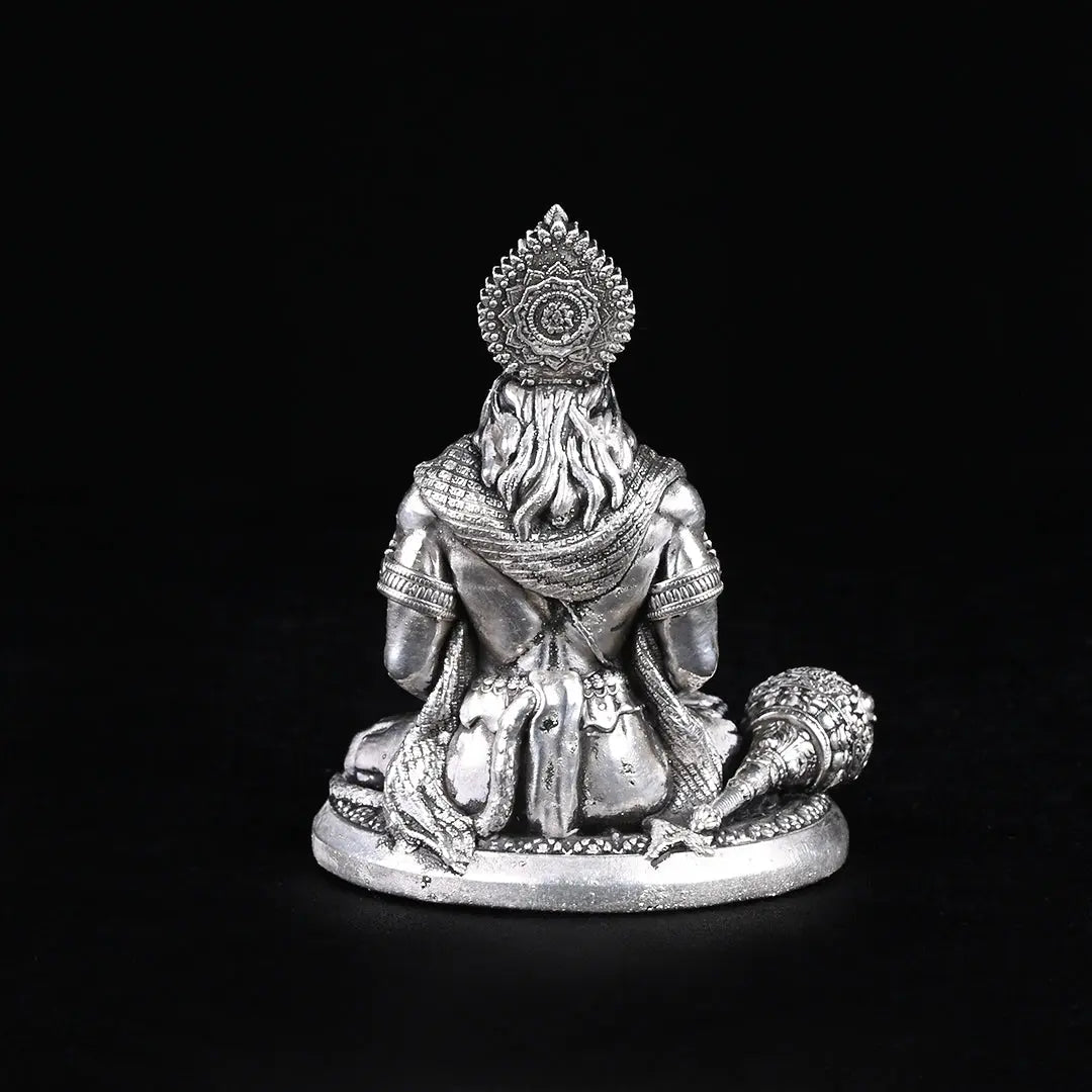 Meditating Lord Hanuman 2.0 Pure Silver theartarium