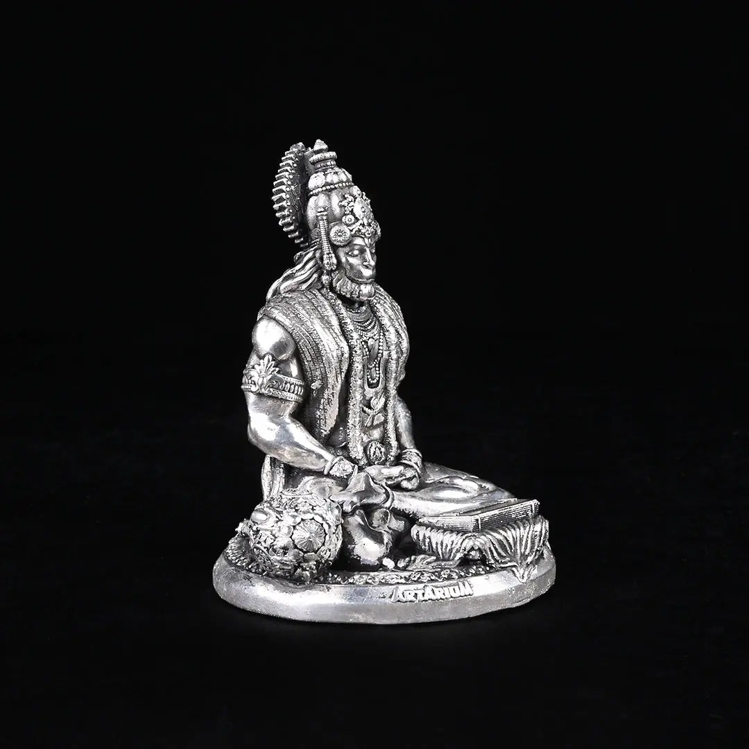 Meditating Lord Hanuman 2.0 Pure Silver theartarium