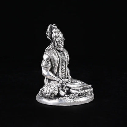 Meditating Lord Hanuman 2.0 Pure Silver theartarium