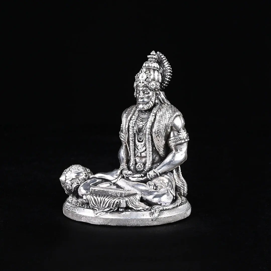 Meditating Lord Hanuman 2.0 Pure Silver theartarium