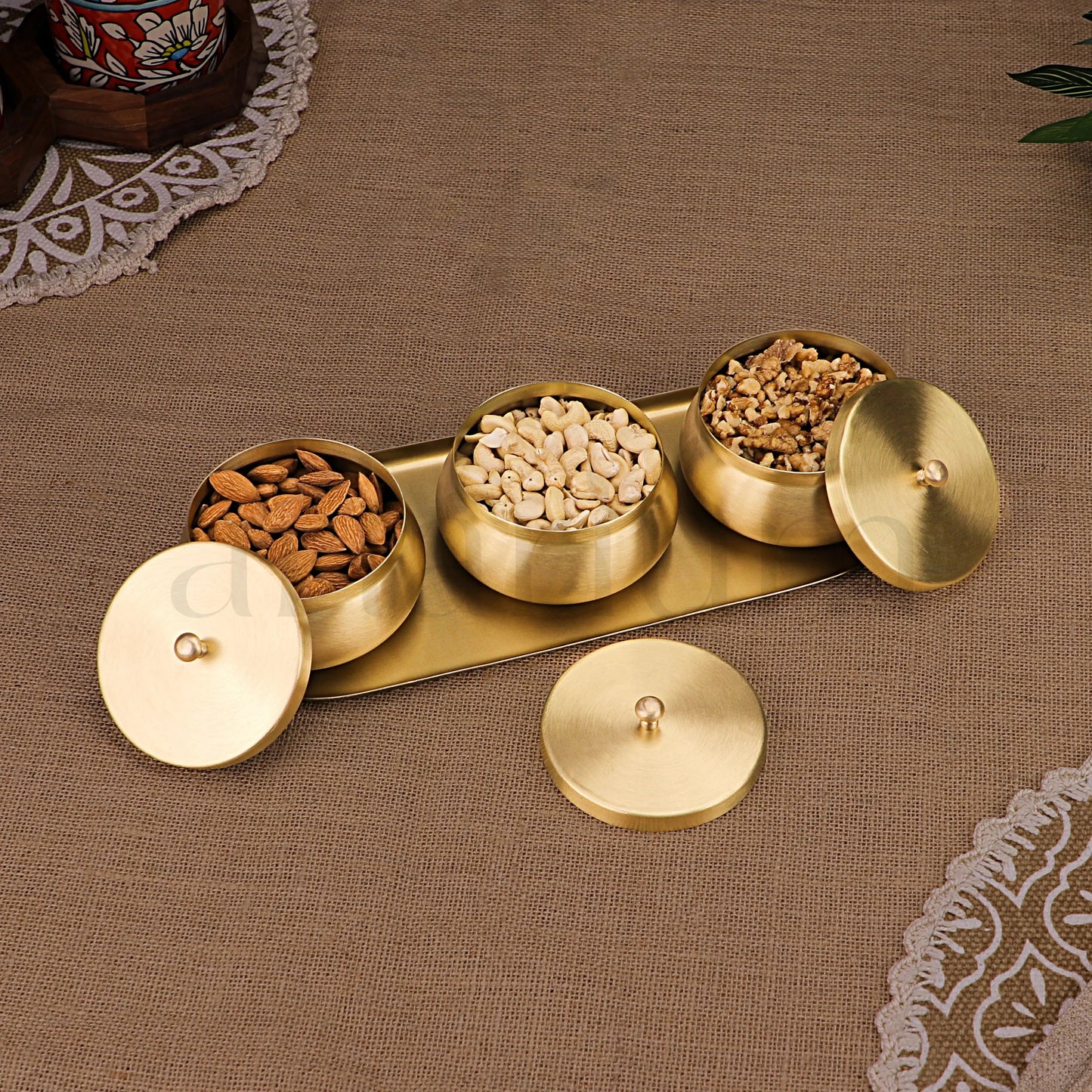 Brass Nut Bowl Set theartarium
