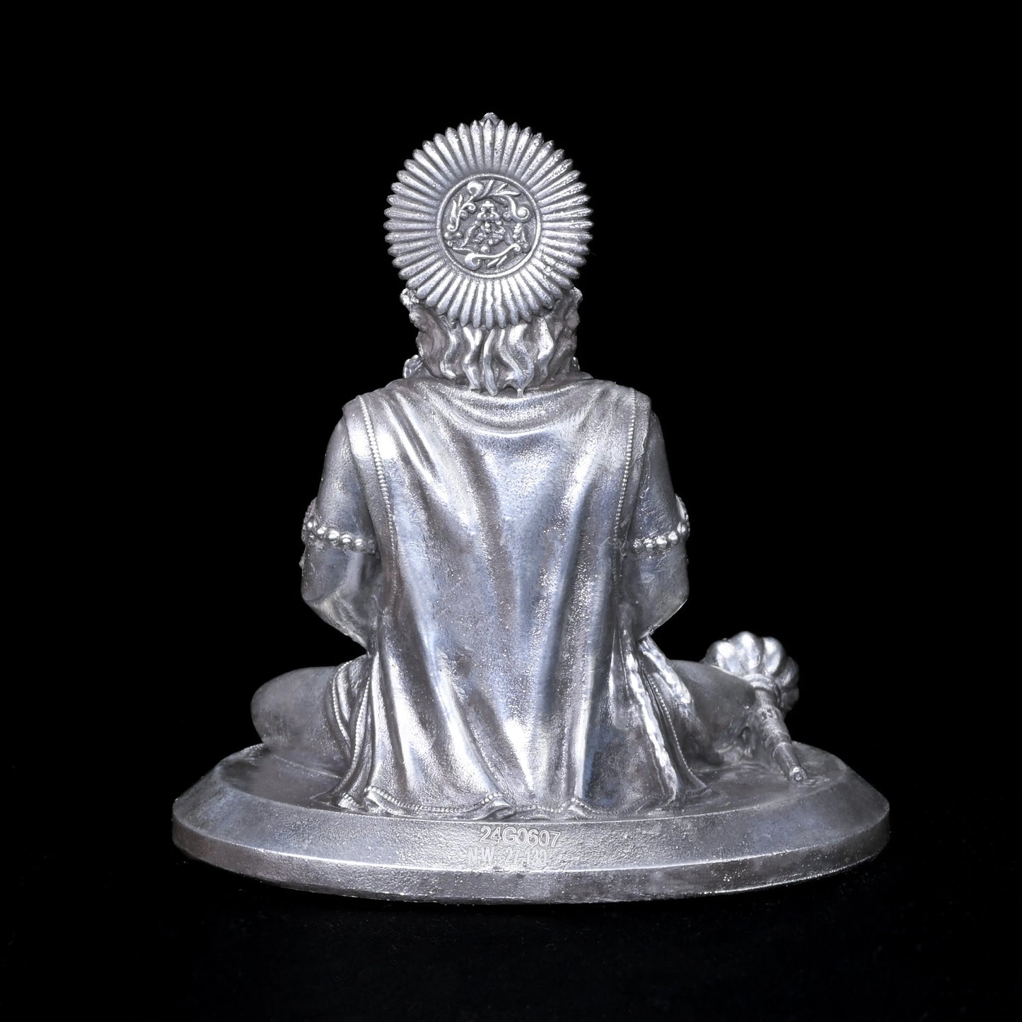 Meditating Hanumanji Pure Silver theartarium