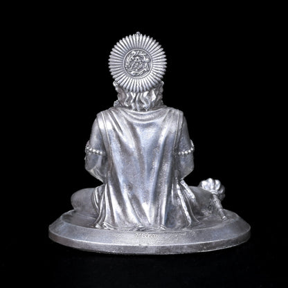 Meditating Hanumanji Pure Silver theartarium