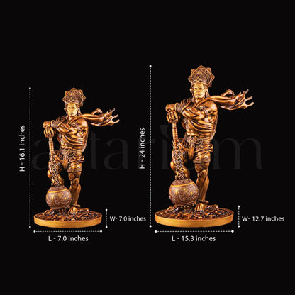 Bahubali Lord Hanuman Large 1.38 Ft & 2 Ft theartarium