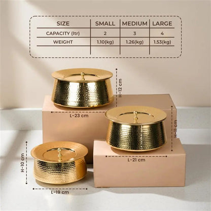 Hammered Brass Biryani Handi