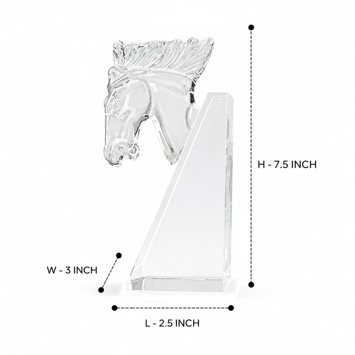 The Crystal Stallion Bookend 