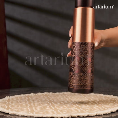 Dual Finish Copper Bottle
