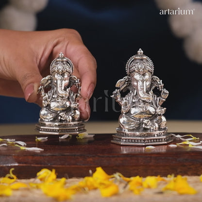 Divine Ganesha  Murti 12 - 16 Gm 999 Silver