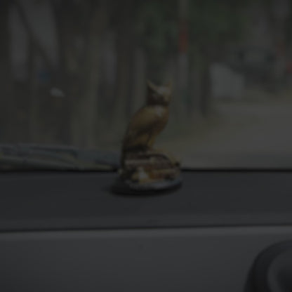 Antique Owl of Wisdom Car Dashboard