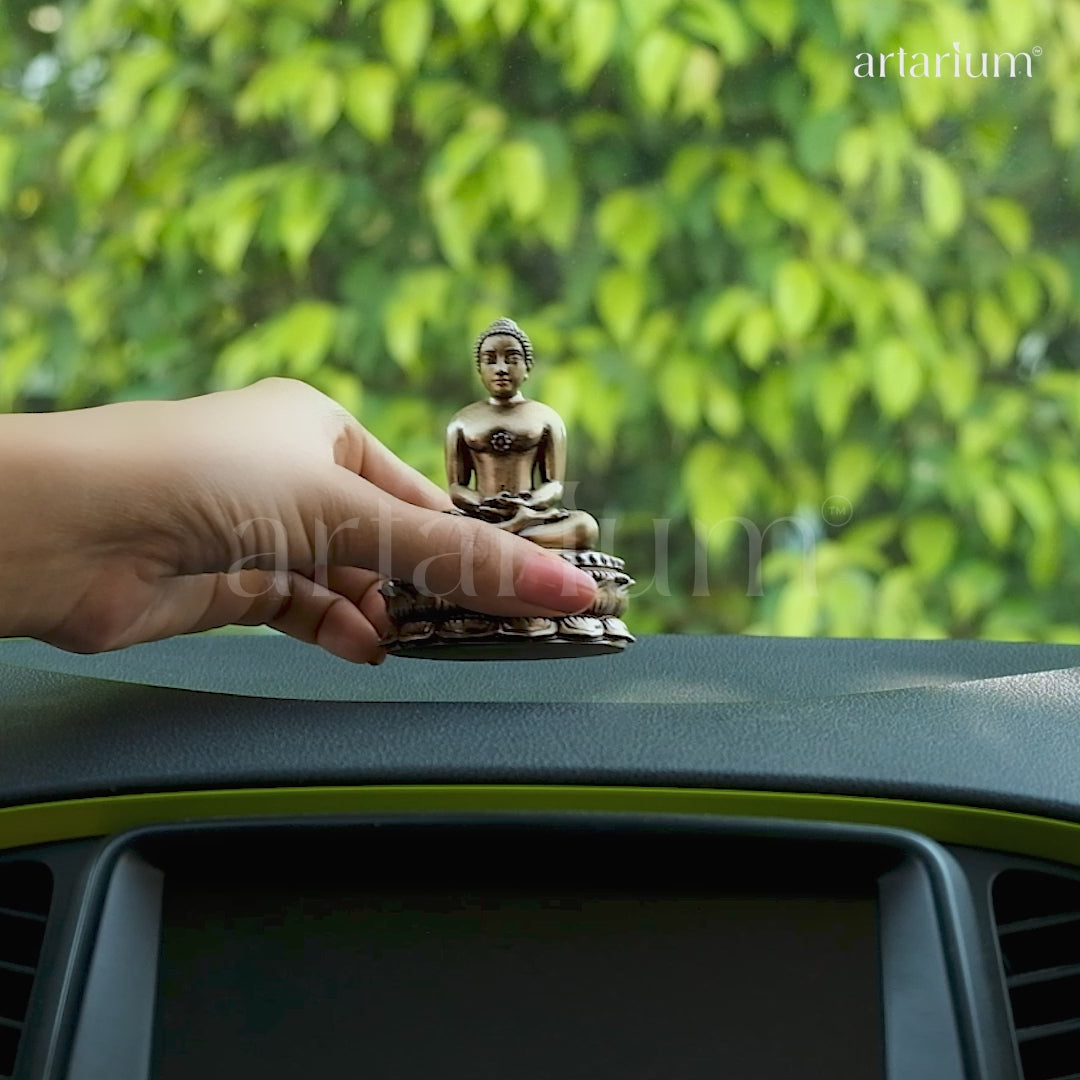 Lord Mahavir Car Dashboard Idol Video