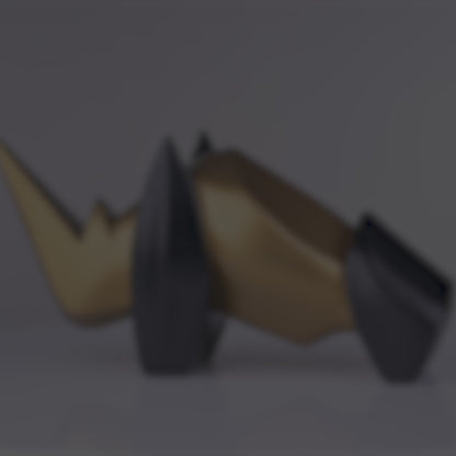 Abstract Art Rhino Figurine