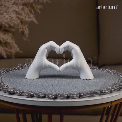 White Love Hand Showpiece