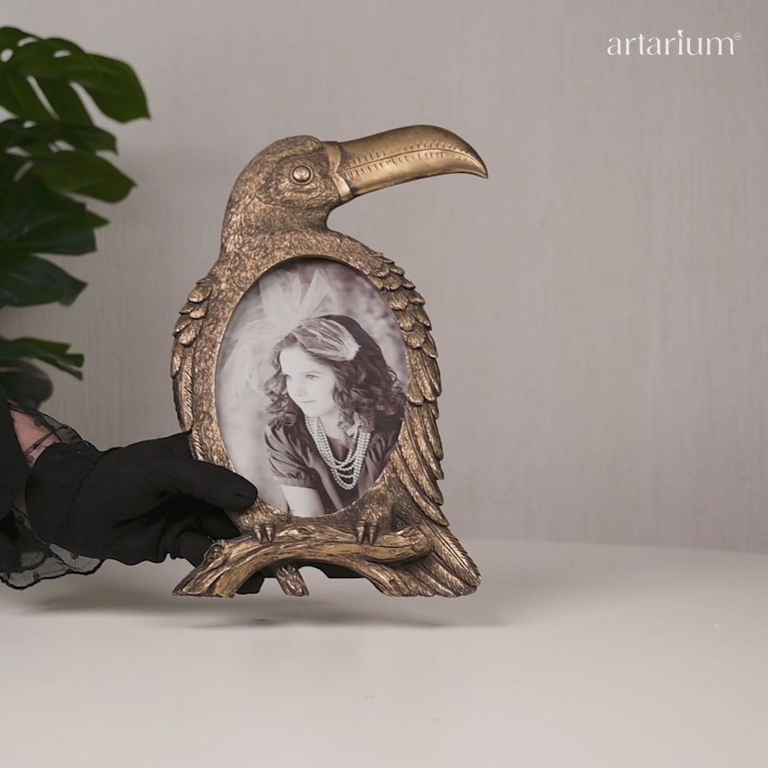 Golden Toucan - Antique Bird Frame