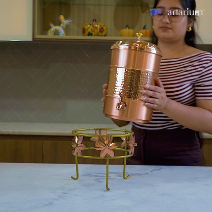 Semi-Hammered Copper Water Dispenser