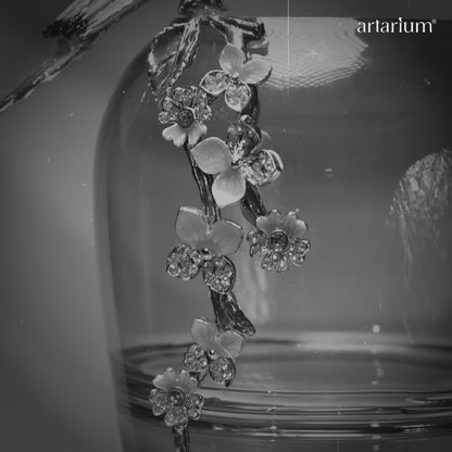 Aviary Glass Vase with Bird Accent