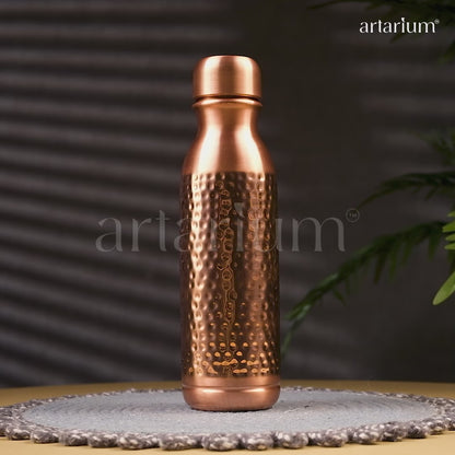 Ayurveda-Inspired Hammered Copper Bottle