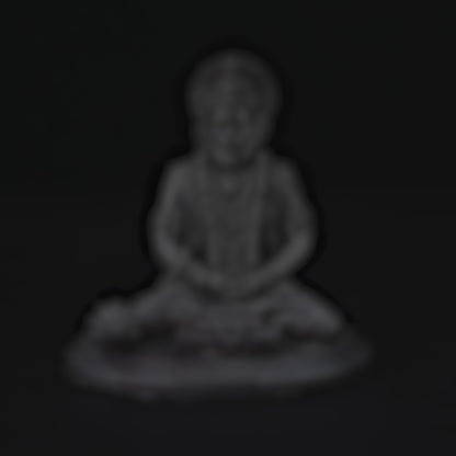 Meditating Hanumanji 999 Silver