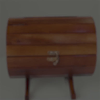 Wooden Wine Barrel Tissue Box