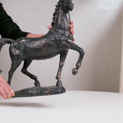 On a Dancing Trot - Horse Figurine