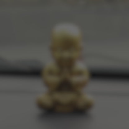 Meditating Baby Monk Car Dashboard