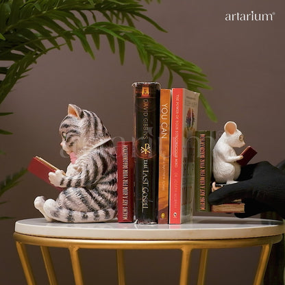 Reading Buddies : Cat & Mouse Bookend