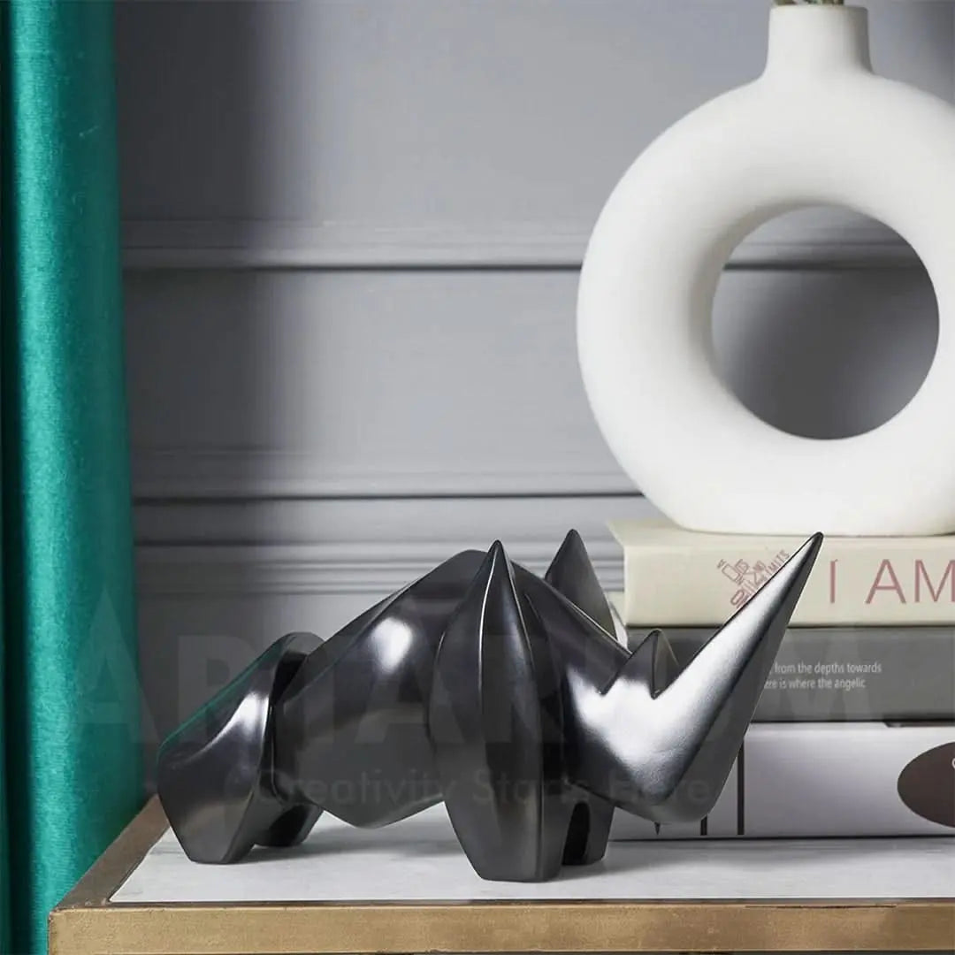 Abstract Art Rhino Figurine theartarium