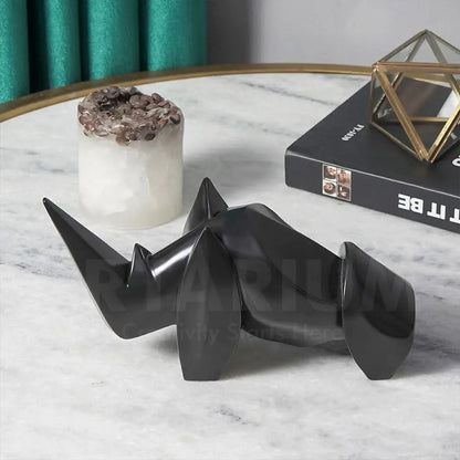 Abstract Art Rhino Figurine theartarium
