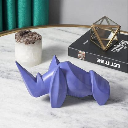 Abstract Art Rhino Figurine theartarium